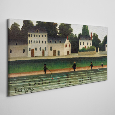 Schilderij op doek Visjagers aan de rivier