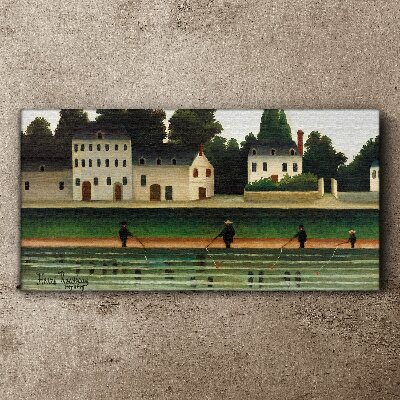 Schilderij op doek Visjagers aan de rivier