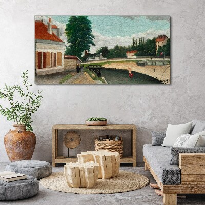 Foto op canvas Een rustige rivieroever