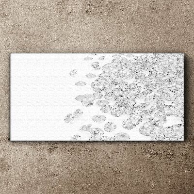 Schilderij op doek Kristalregen op een witte achtergrond