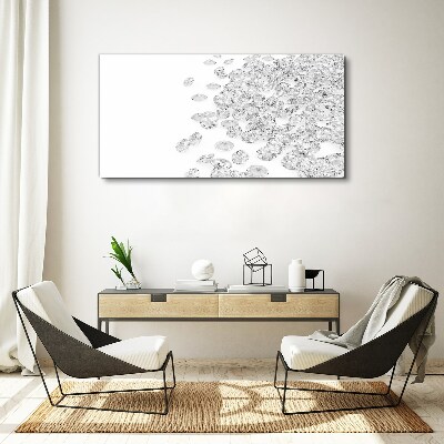 Schilderij op doek Kristalregen op een witte achtergrond