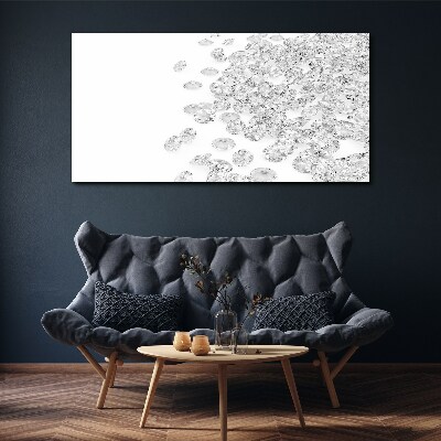 Schilderij op doek Kristalregen op een witte achtergrond