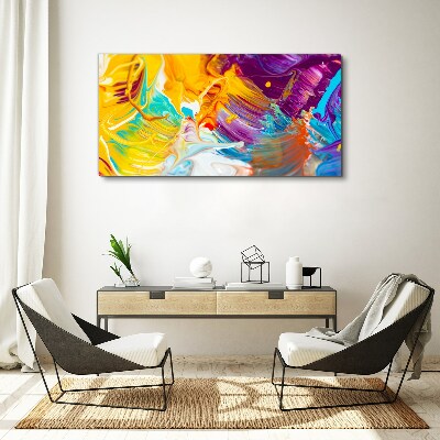 Schilderij op doek Een dynamische explosie van kleuren