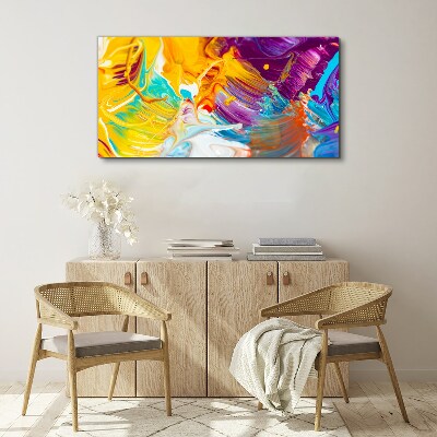 Schilderij op doek Een dynamische explosie van kleuren