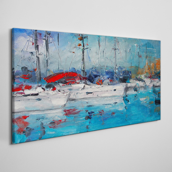 Canvas schilderij Havenzeilen in de zon