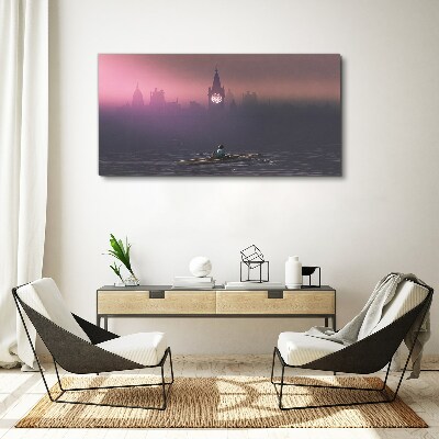 Schilderij op doek Ondergedompeld in de stadsmist