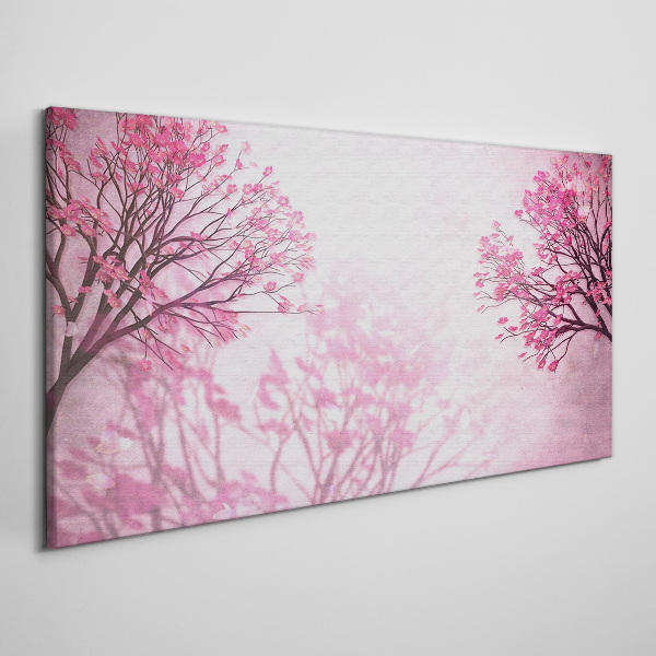Foto op canvas Roze bloemen in de lente-aura