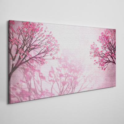 Foto op canvas Roze bloemen in de lente-aura