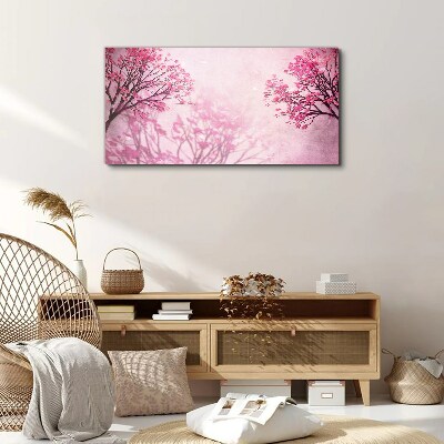 Foto op canvas Roze bloemen in de lente-aura