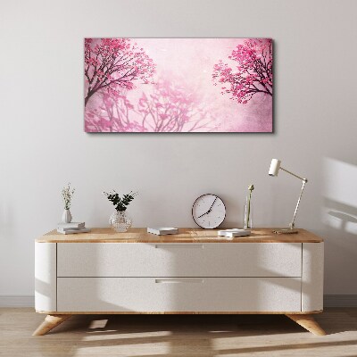 Foto op canvas Roze bloemen in de lente-aura