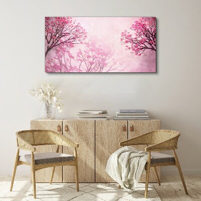 Foto op canvas Roze bloemen in de lente-aura