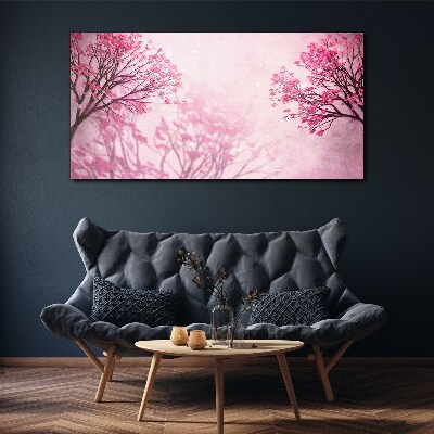Foto op canvas Roze bloemen in de lente-aura