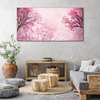 Foto op canvas Roze bloemen in de lente-aura