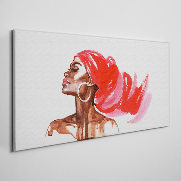 Canvas schilderij Portret van een vrouw met rood haar