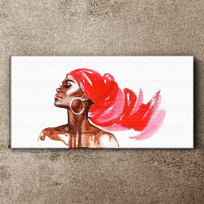 Canvas schilderij Portret van een vrouw met rood haar