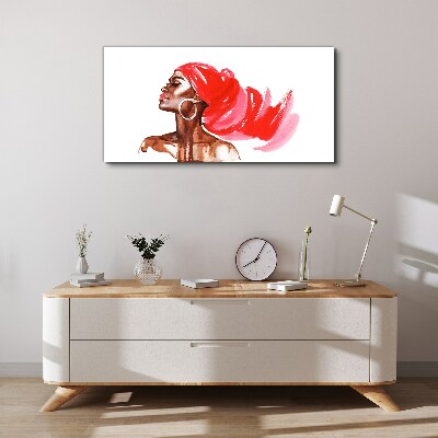 Canvas schilderij Portret van een vrouw met rood haar