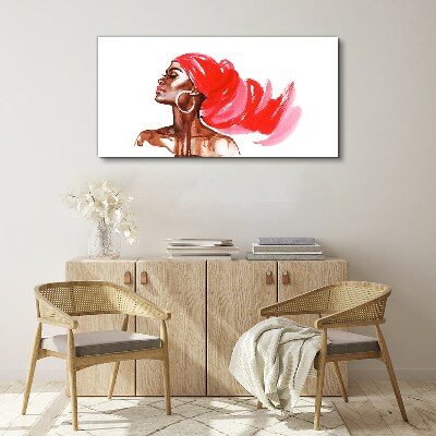Canvas schilderij Portret van een vrouw met rood haar