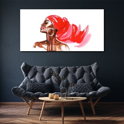 Canvas schilderij Portret van een vrouw met rood haar