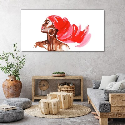 Canvas schilderij Portret van een vrouw met rood haar