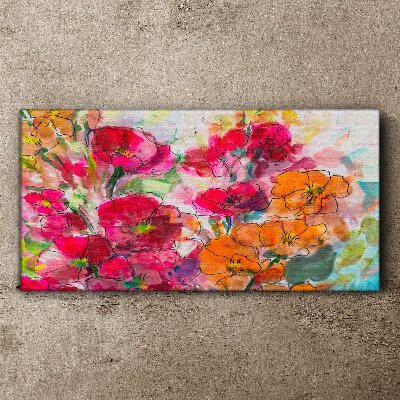 Canvas schilderij Een bloemenexplosie van kleuren