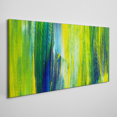 Foto op canvas Groene en blauwe abstracte strepen