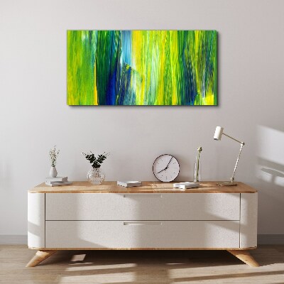 Foto op canvas Groene en blauwe abstracte strepen