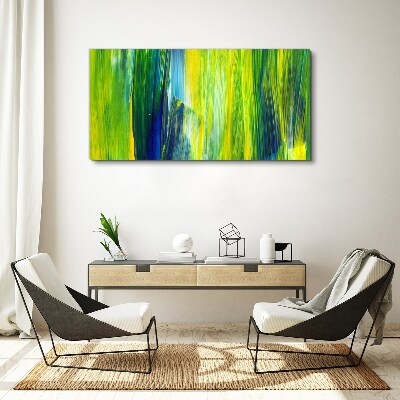 Foto op canvas Groene en blauwe abstracte strepen