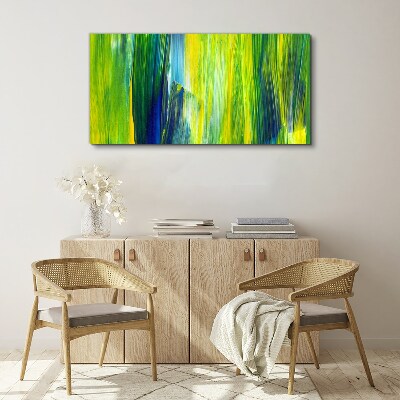 Foto op canvas Groene en blauwe abstracte strepen