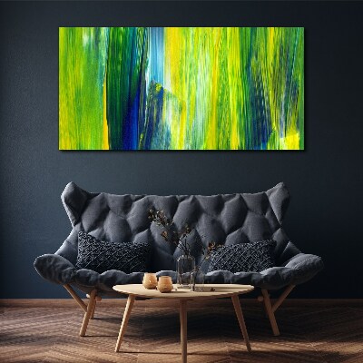 Foto op canvas Groene en blauwe abstracte strepen