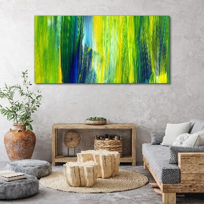 Foto op canvas Groene en blauwe abstracte strepen