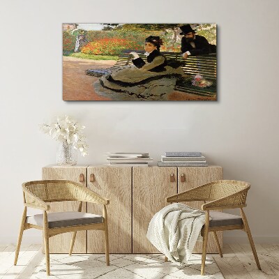 Canvas schilderij Een wandeling in de tuin