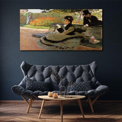 Canvas schilderij Een wandeling in de tuin