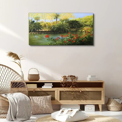 Foto op canvas Tropisch landschap met een rivier