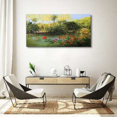 Foto op canvas Tropisch landschap met een rivier