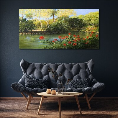 Foto op canvas Tropisch landschap met een rivier