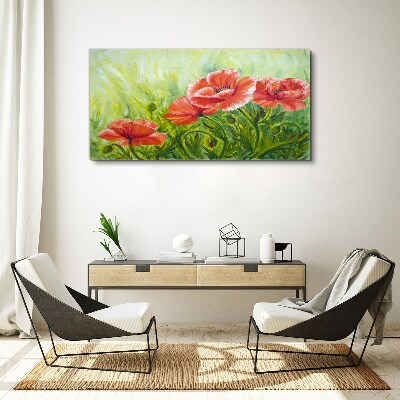 Foto op canvas Bloemen in een lenteweide