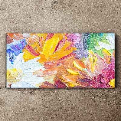 Canvas schilderij Een kleurrijk boeket bloemen