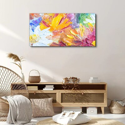 Canvas schilderij Een kleurrijk boeket bloemen