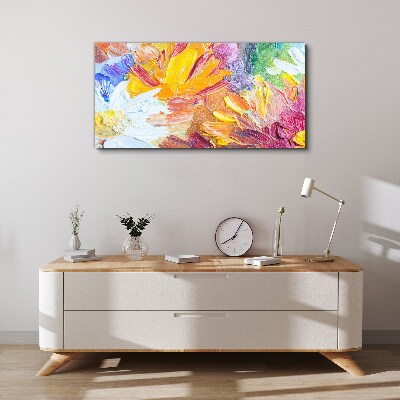 Canvas schilderij Een kleurrijk boeket bloemen