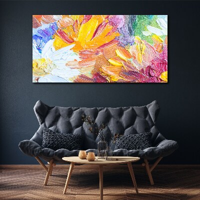 Canvas schilderij Een kleurrijk boeket bloemen