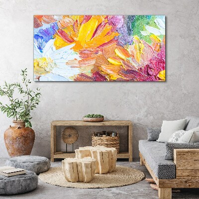 Canvas schilderij Een kleurrijk boeket bloemen