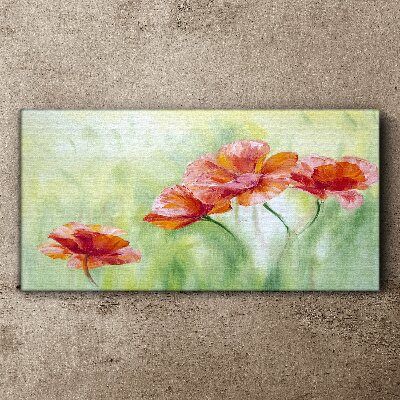 Canvas schilderij Bloemen in pasteltinten