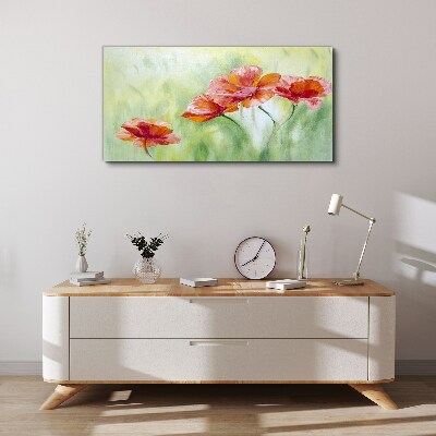 Canvas schilderij Bloemen in pasteltinten