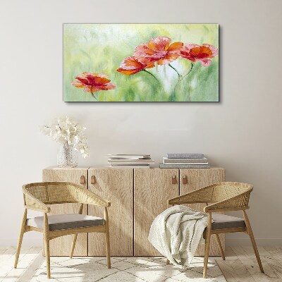 Canvas schilderij Bloemen in pasteltinten