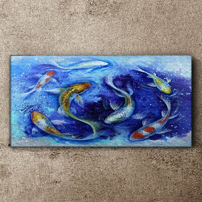 Foto op canvas Karperdans in het blauwe water