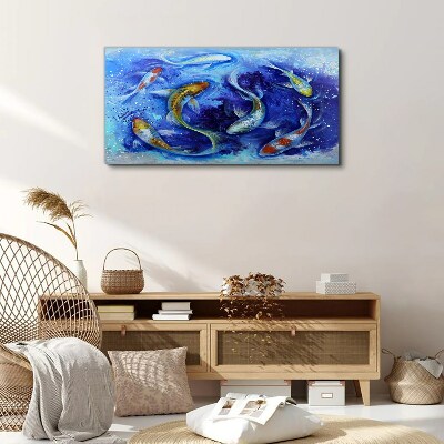 Foto op canvas Karperdans in het blauwe water