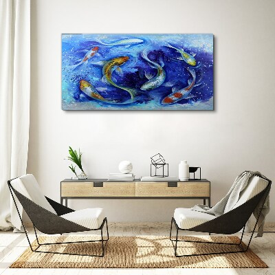 Foto op canvas Karperdans in het blauwe water