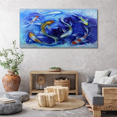 Foto op canvas Karperdans in het blauwe water