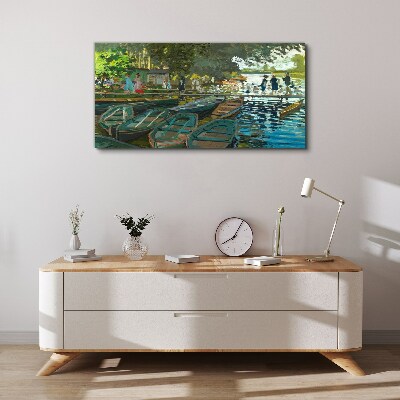 Schilderij op doek La Grenouillere Monet