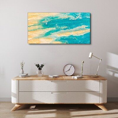 Foto op canvas Oceaan golven op het zand